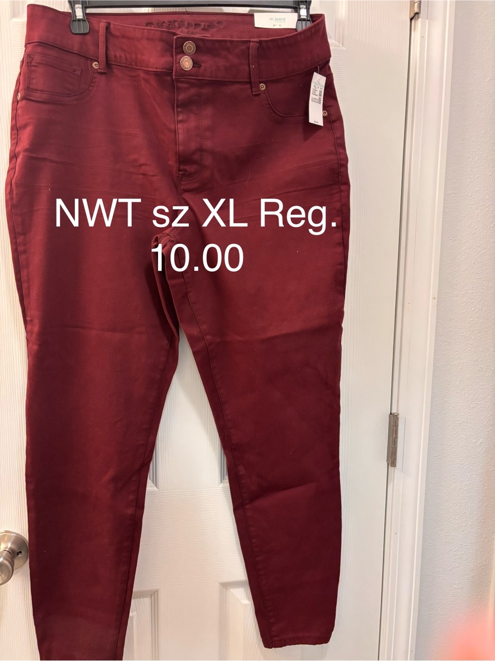 Maurices Burgundy High-Rise Skinny Pants